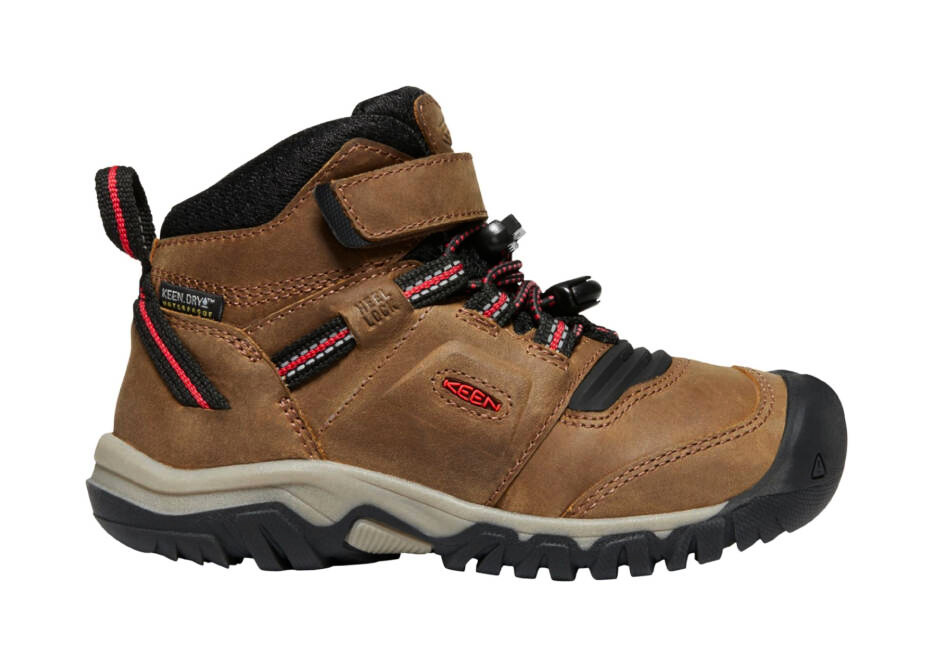 Product detail of Dětská outdoorová obuv Keen Ridge Flex Mid Wp Bison/Red Carpet  US 10 (Kid)