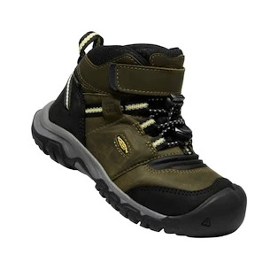 Dětská outdoorová obuv Keen Ridge Flex Mid Wp Dark Olive/Dusky Citron  US 12 (Kid)