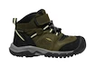 Dětská outdoorová obuv Keen Ridge Flex Mid Wp Dark Olive/Dusky Citron  US 12 (Kid)