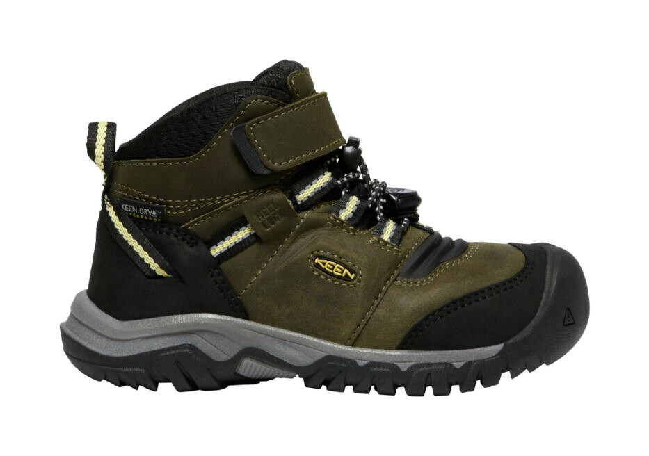 Dětská outdoorová obuv Keen Ridge Flex Mid Wp Dark Olive/Dusky Citron  US 12 (Kid) - thumb (0)
