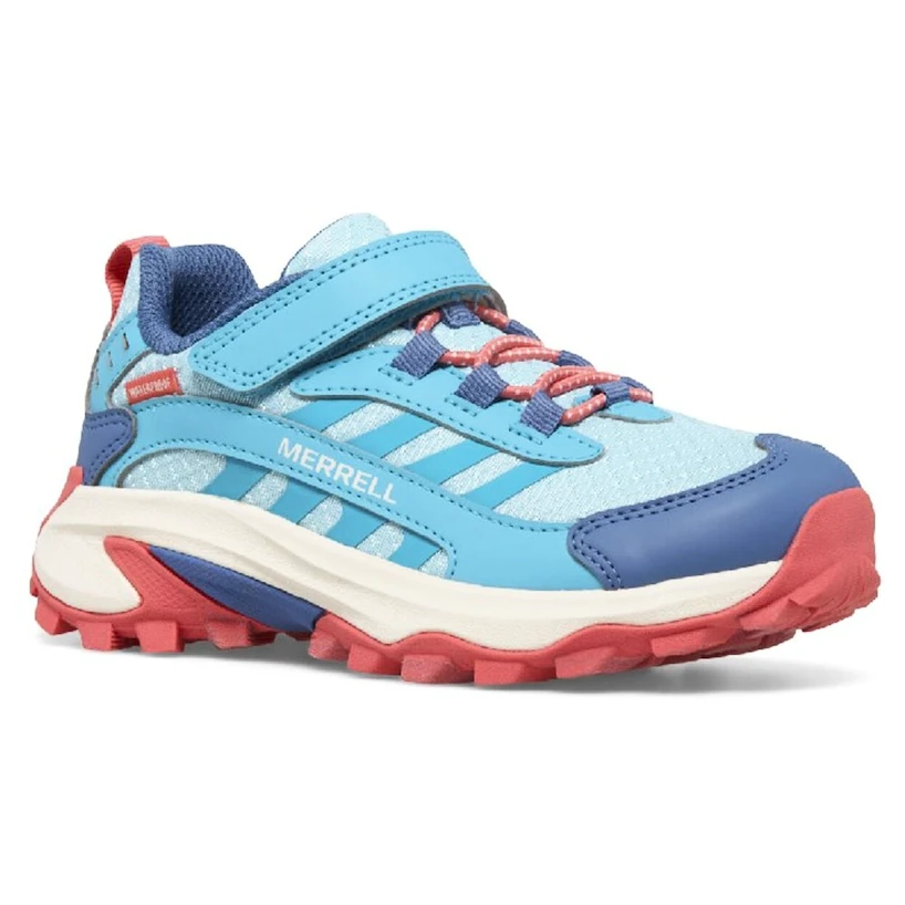 Dětská outdoorová obuv Merrell  Moab Speed 2 Low A/C Wtrpf Turq/Coral  UK 11 (Kid)