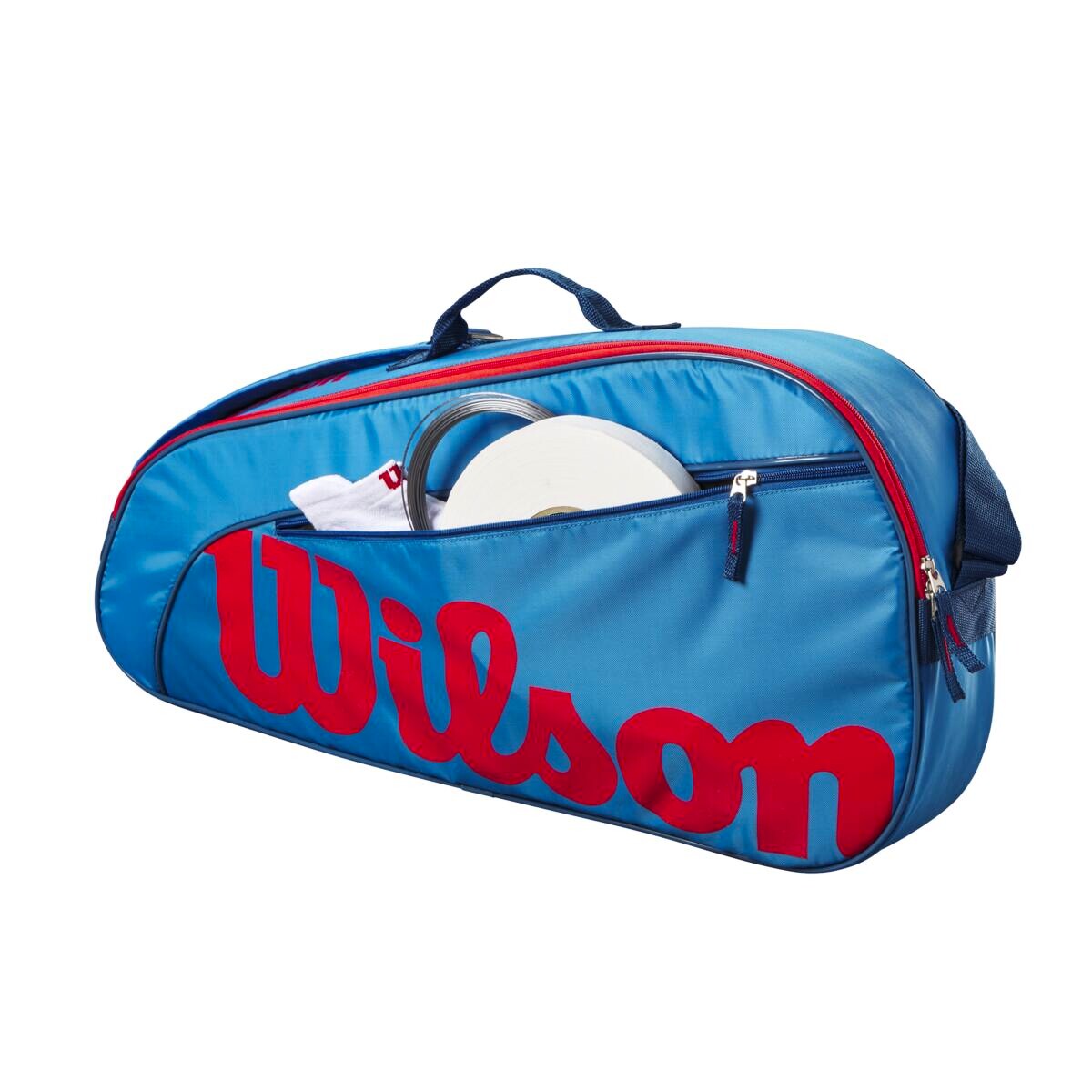 Dětská taška na rakety Wilson  Junior 3 Pack Blue/Orange - thumb (2)