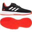 Dětská tenisová obuv adidas  CourtJam xJ Black/White/Red