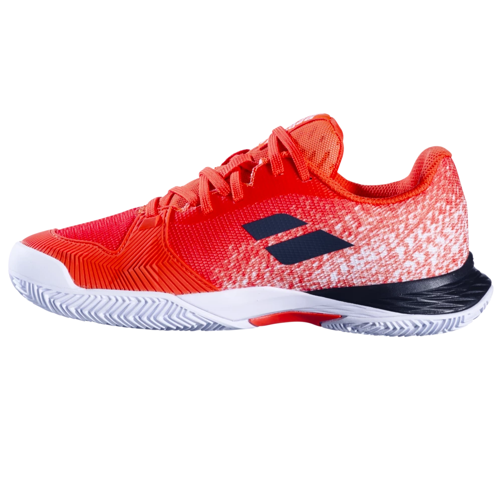 Dětská tenisová obuv Babolat Jet Mach 3 Clay JR Boy Strike Red/White