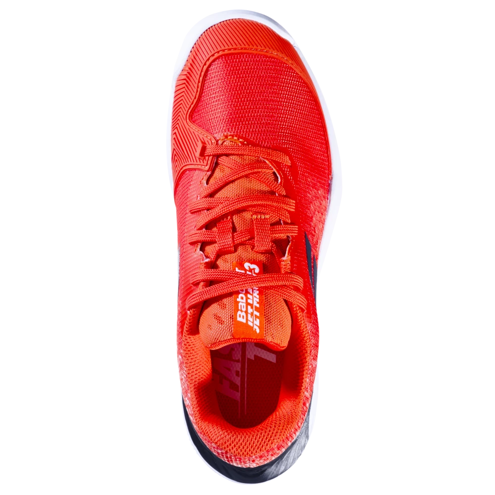 Dětská tenisová obuv Babolat Jet Mach 3 Clay JR Boy Strike Red/White