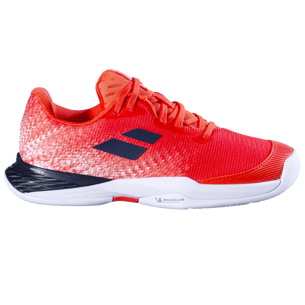 Dětská tenisová obuv Babolat Jet Mach 3 Clay JR Boy Strike Red/White