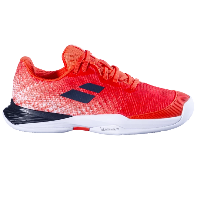 Dětská tenisová obuv Babolat Jet Mach 3 Clay JR Boy Strike Red/White