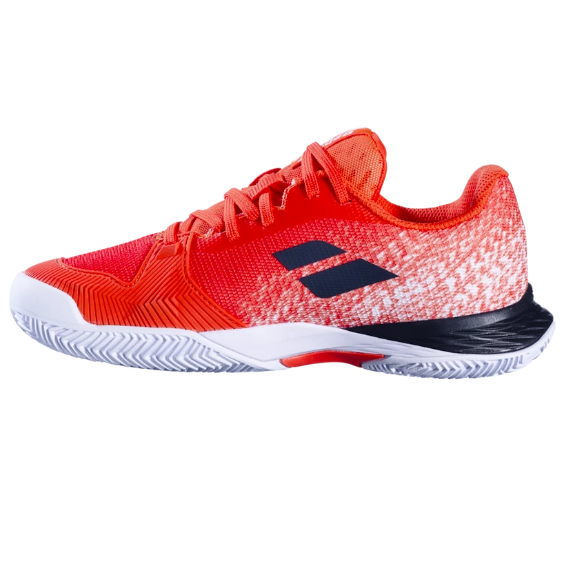 Dětská tenisová obuv Babolat Jet Mach 3 Clay JR Boy Strike Red/White