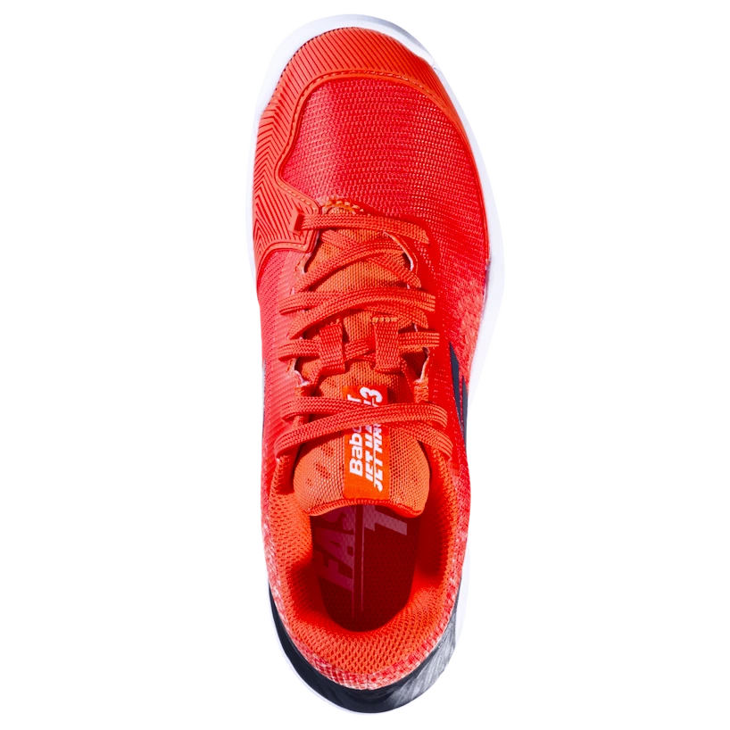 Dětská tenisová obuv Babolat Jet Mach 3 Clay JR Boy Strike Red/White