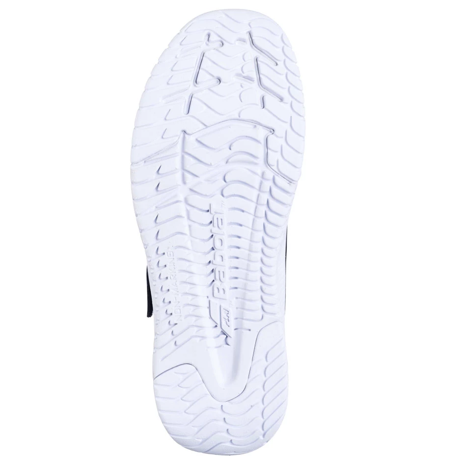 Dětská tenisová obuv Babolat Pulsion All Court Kid Black/Fiesta Red