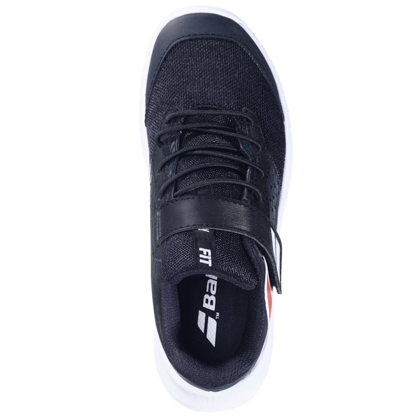 Dětská tenisová obuv Babolat Pulsion All Court Kid Black/Fiesta Red  EUR 29