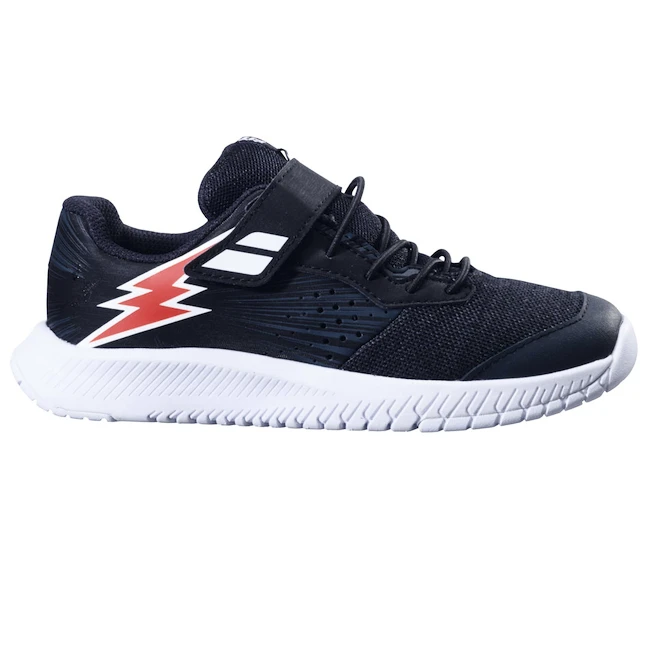 Dětská tenisová obuv Babolat Pulsion All Court Kid Black/Fiesta Red  EUR 29