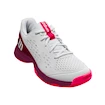 Dětská tenisová obuv Wilson Rush Pro Jr L White/Beet Red