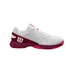 Dětská tenisová obuv Wilson Rush Pro Jr L White/Beet Red