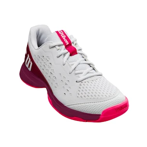 Dětská tenisová obuv Wilson Rush Pro Jr L White/Beet Red