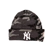 Dětská zimní čepice New Era Essential Camo Knit MLB New York Yankees Midnite Camo/White