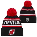 Dětská zimní čepice Outerstuff JACQUARD Cuffed Knit With Pom NHL New Jersey Devils