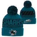 Dětská zimní čepice Outerstuff Pattern Jacquard Cuff Pom NHL San Jose Sharks