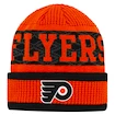 Dětská zimní čepice Outerstuff Puck Pattern Cuffed Knit NHL Philadelphia Flyers