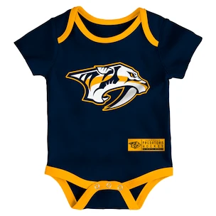 Dětské body Outerstuff Triple Clapper NHL Nashville Predators 3 ks