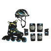 Dětské kolečkové brusle Fila  J-One Boy Combo 3-Set Blue/Lime