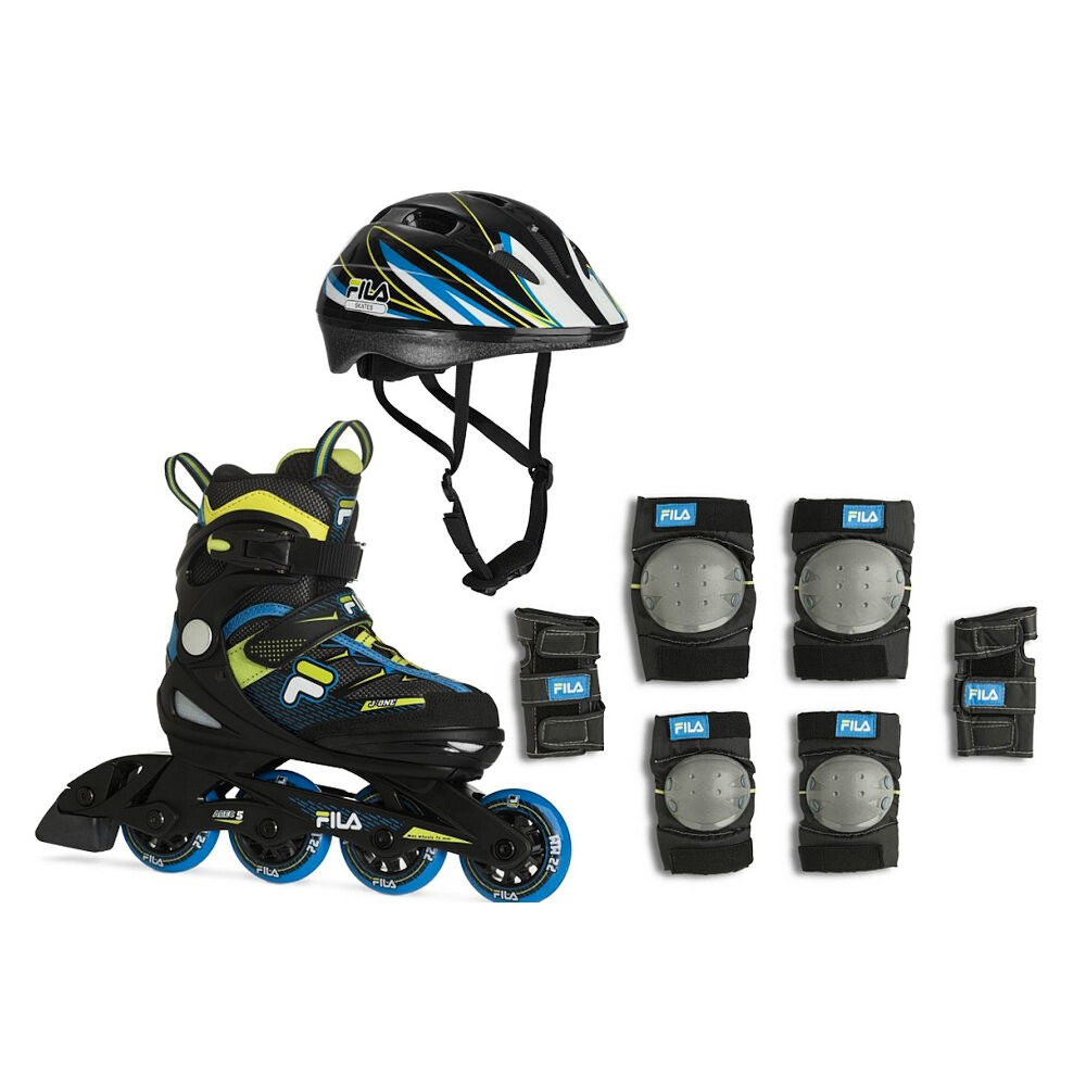 Dětské kolečkové brusle Fila  J-One Boy Combo 3-Set Blue/Lime - thumb (1)