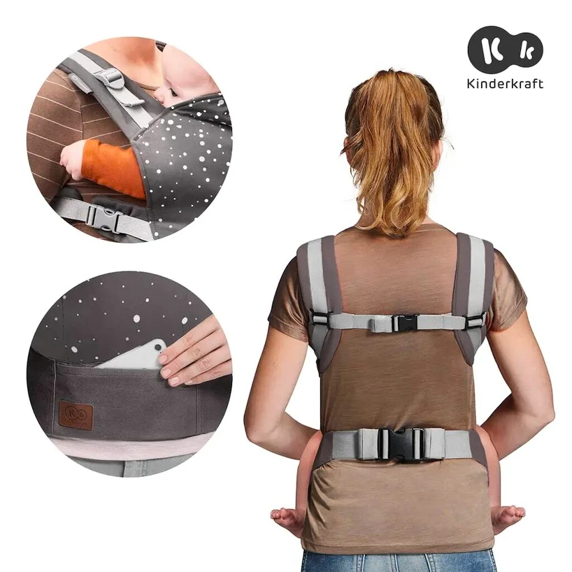 Dětské nosítko Kinderkraft  Nino Confetti Grey