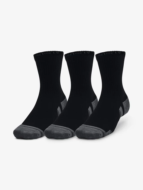 Dětské ponožky Under Armour  Performance Cotton 3p Mid-BLK