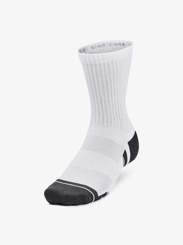 Dětské ponožky Under Armour  Performance Cotton 3p Mid-WHT