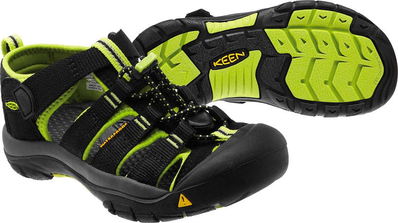 Dětské sandály Keen  Newport H2 JR Black/Lime Green