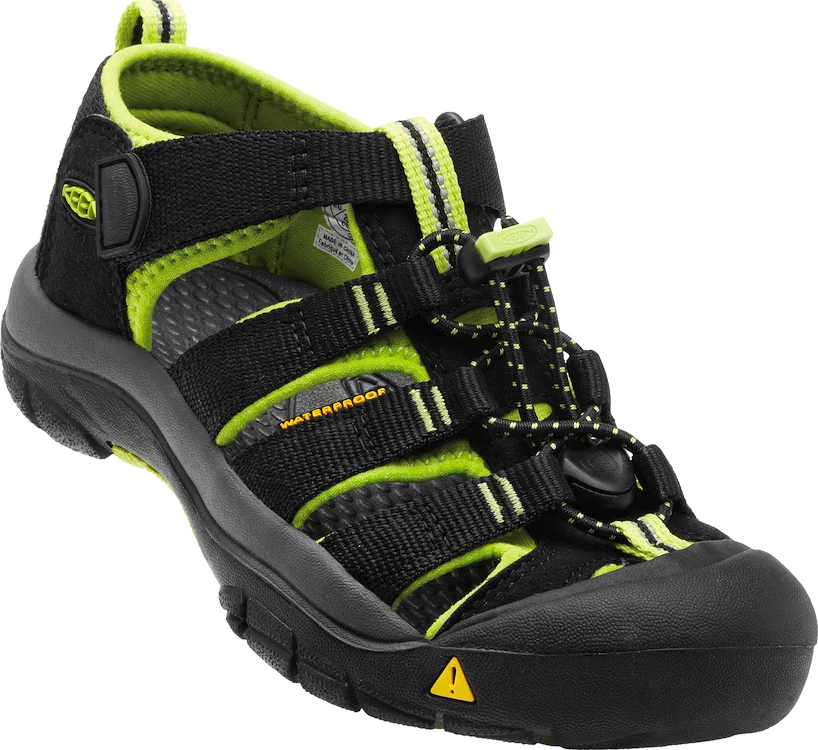 Dětské sandály Keen  Newport H2 JR Black/Lime Green
