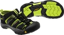 Dětské sandály Keen  Newport H2 K Black/Lime Green