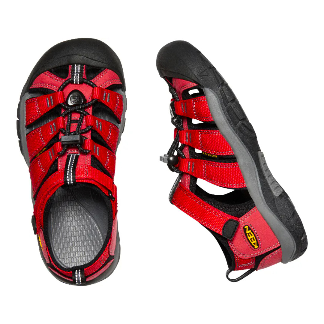 Dětské sandály Keen NEWPORT H2 Ribbon red/Gargoyle  US 1 - thumb (1)