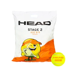 Dětské tenisové míče Head Stage 2 Orange 72B
