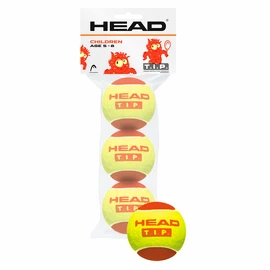 Dětské tenisové míče Head T.I.P. Red (3ks) - 5-8 let
