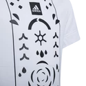 Dětské tričko adidas  Boys Printed Tennis Shirt White