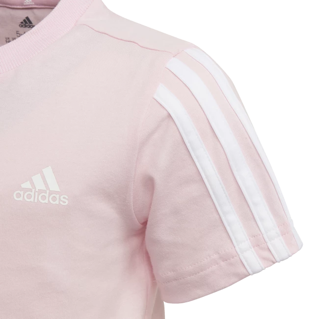 Dětské tričko adidas  Essentials 3-Stripes Clear Pink