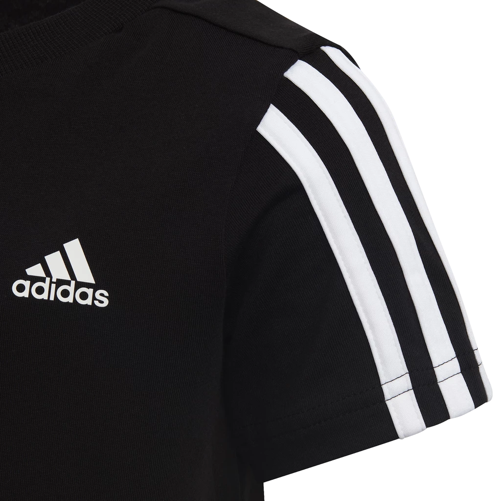 Dětské tričko adidas  Essentials 3-Stripes T-Shirt Black
