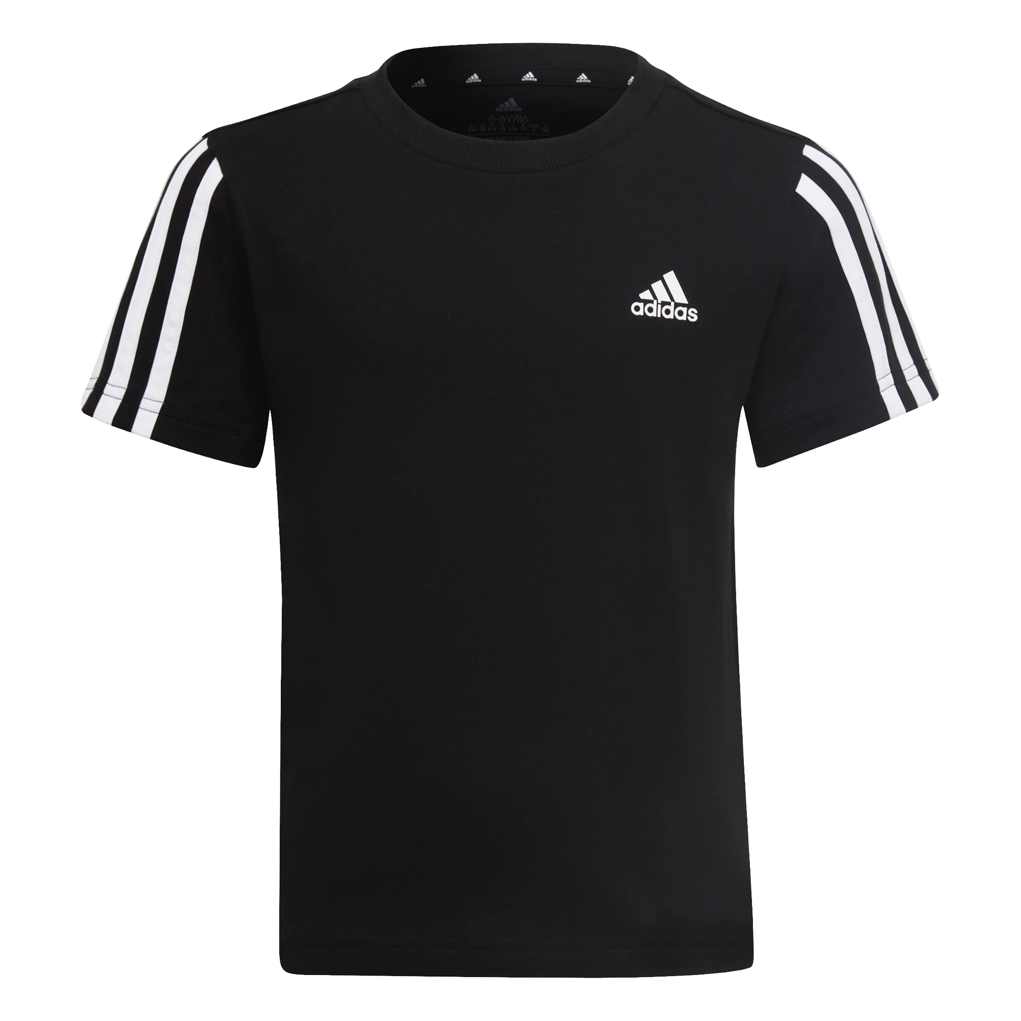 Dětské tričko adidas  Essentials 3-Stripes T-Shirt Black