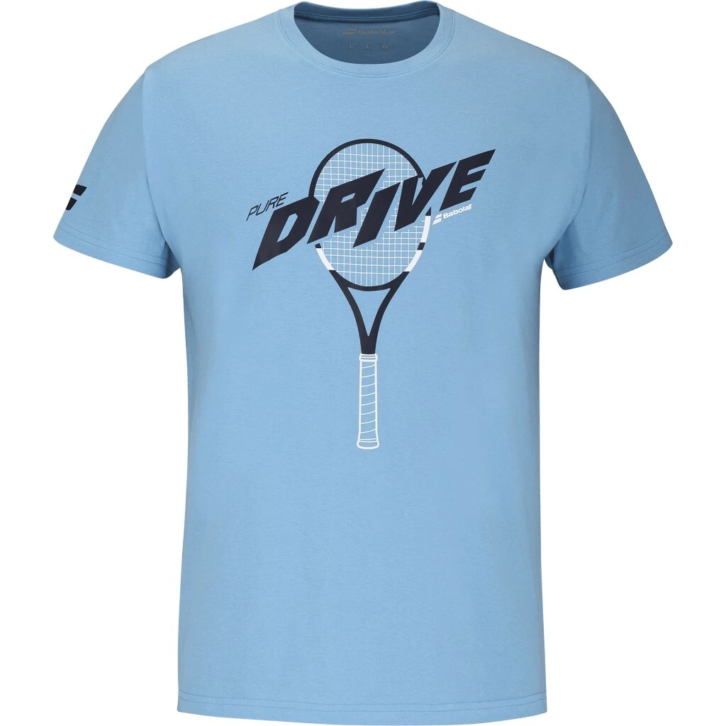 Dětské tričko Babolat  Drive Cotton Tee Jr Drive Heritage Blue 6 - 8 let