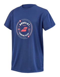 Dětské tričko Babolat  Exercise Graphic Tee Estate Blue