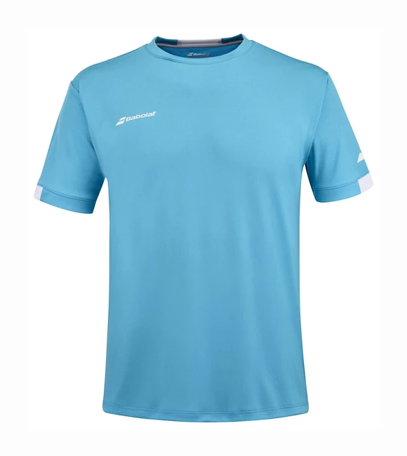 Dětské tričko Babolat  Play Crew Neck Tee Boy Cyan Blue 10 - 12 let