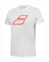 Dětské tričko Babolat  Strike Cotton Tee Jr White/Strike Red