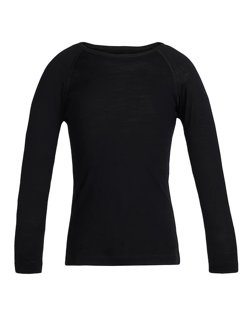 Dětské tričko Icebreaker  K 200 Oasis LS Crewe BLACK