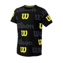 Dětské tričko Wilson  All Over Logo Tech Tee B Black