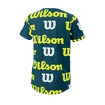 Dětské tričko Wilson  All Over Logo Tech Tee B Blue Coral