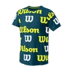 Dětské tričko Wilson  All Over Logo Tech Tee B Blue Coral