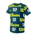 Dětské tričko Wilson  All Over Logo Tech Tee B Blue Coral