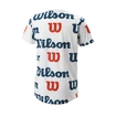 Dětské tričko Wilson  All Over Logo Tech Tee B White