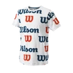 Dětské tričko Wilson  All Over Logo Tech Tee B White